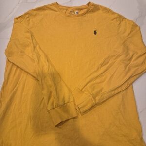 Polo Men's Yellow Long Sleeve Shirt